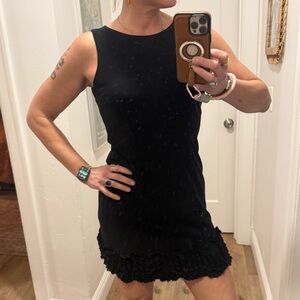 Julian Taylor dress Elegant Black Sleeveless Ruffle Dress 8